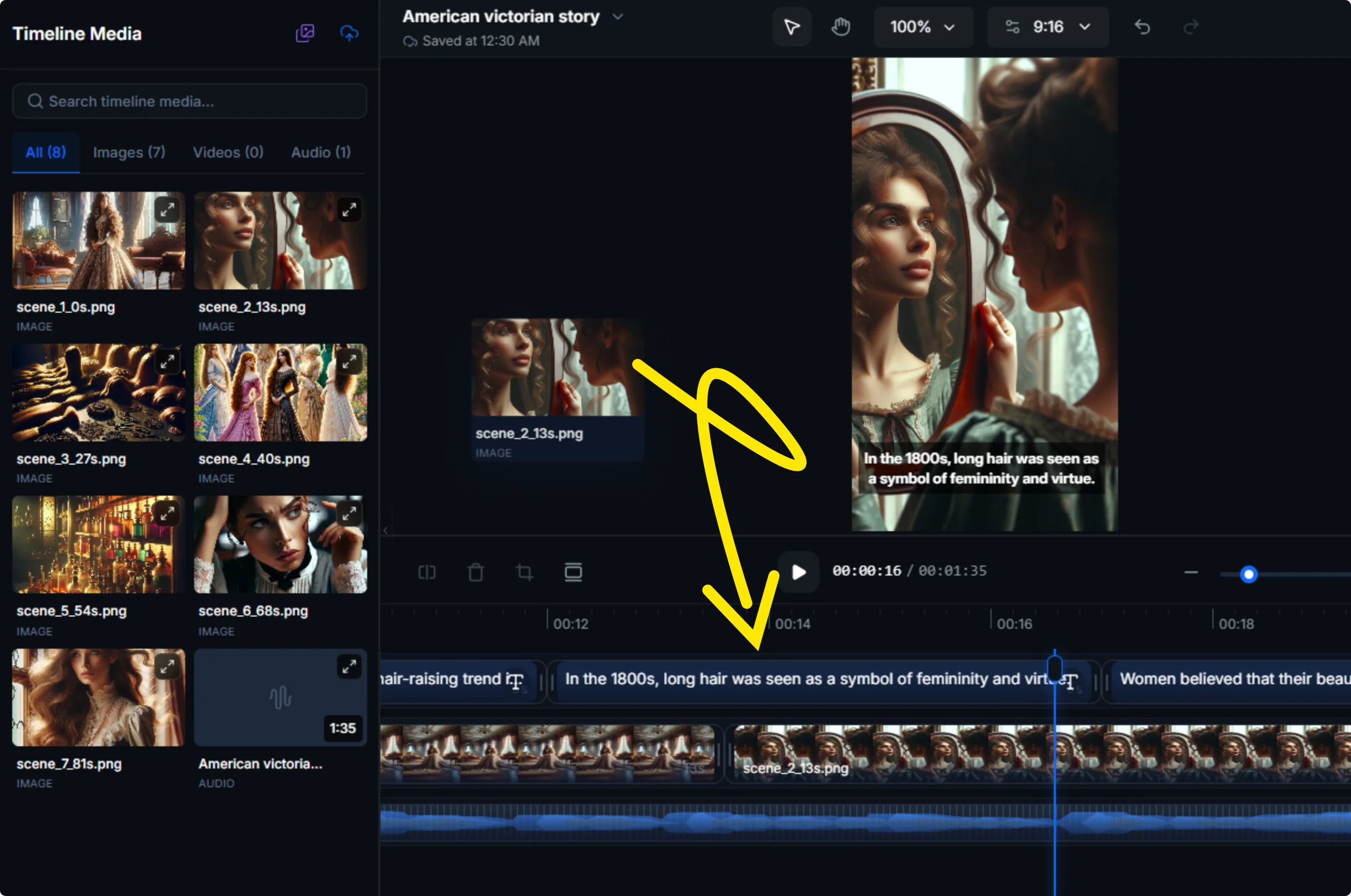 Drag'n'Drop Timeline Editor